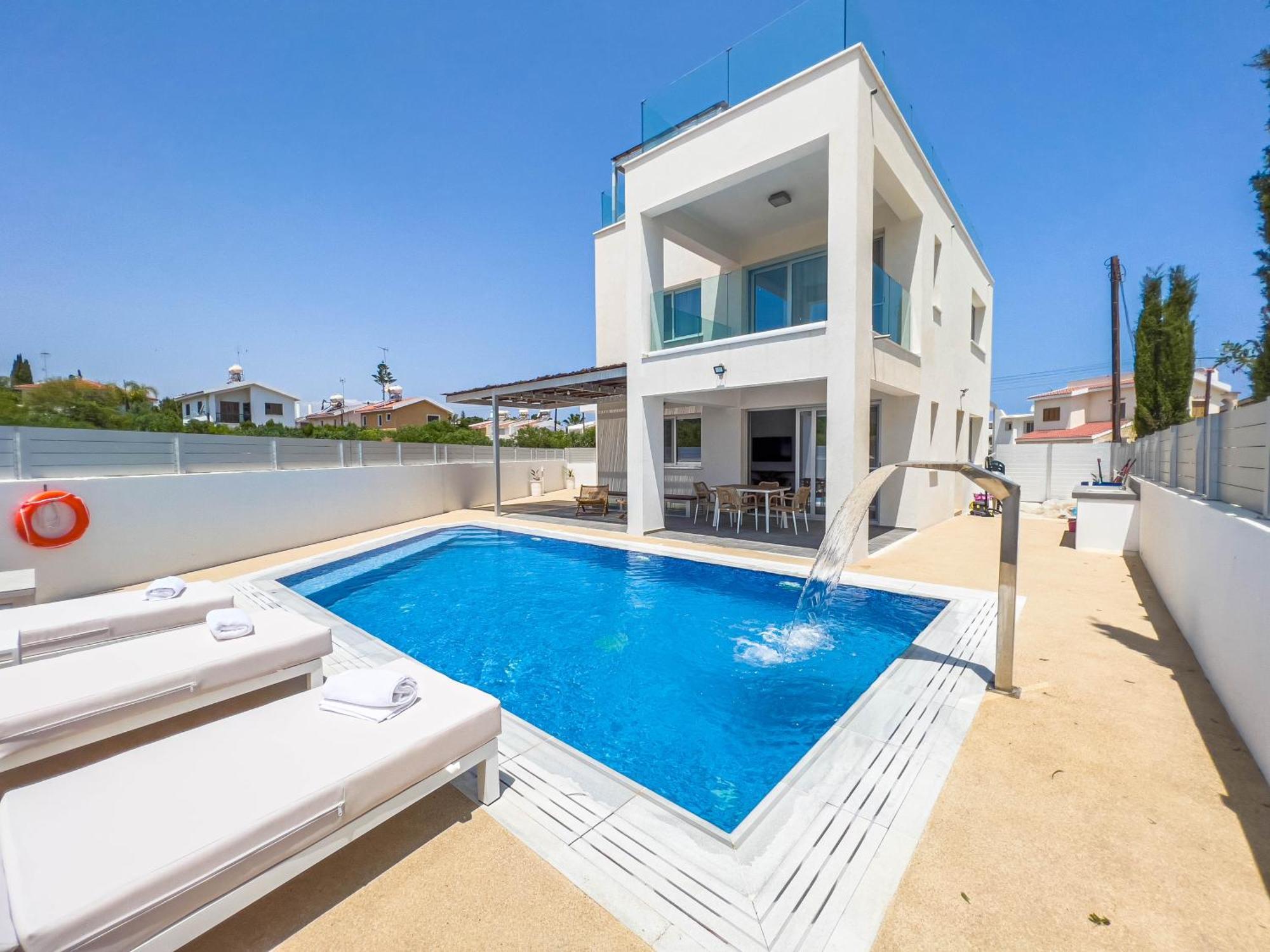 Geo Panoramic Villa +Pool +Game Room +Gym Protaras Exterior foto